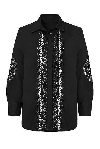Oversized broderie shirt