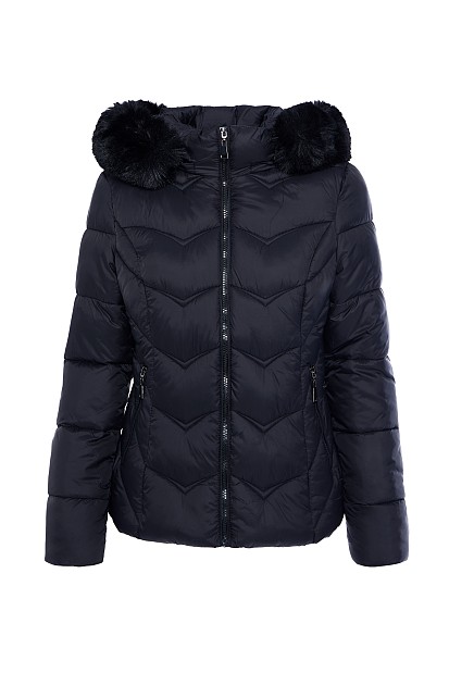 Puffer μπουφάν με κουκούλα