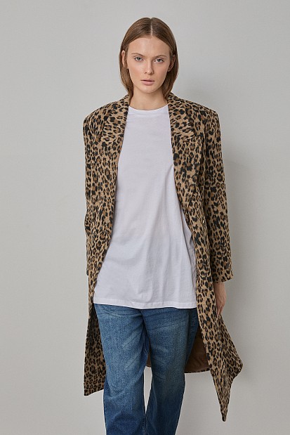 Palton cu animal print