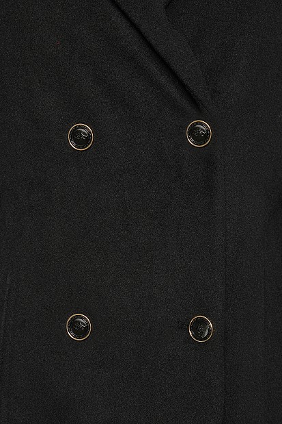 Longline coat with buttons