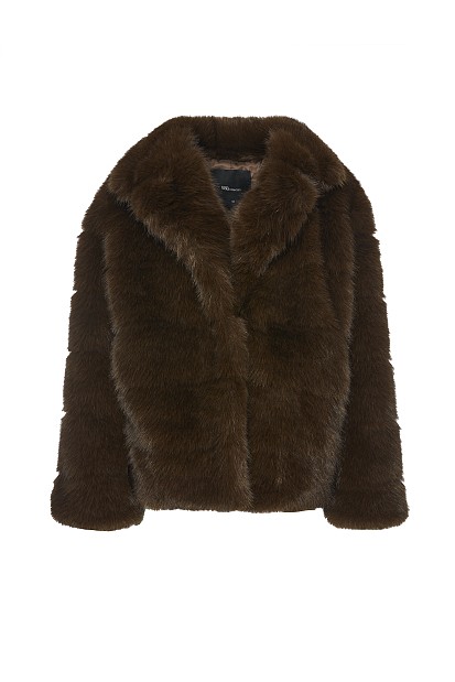 Faux fur with collar