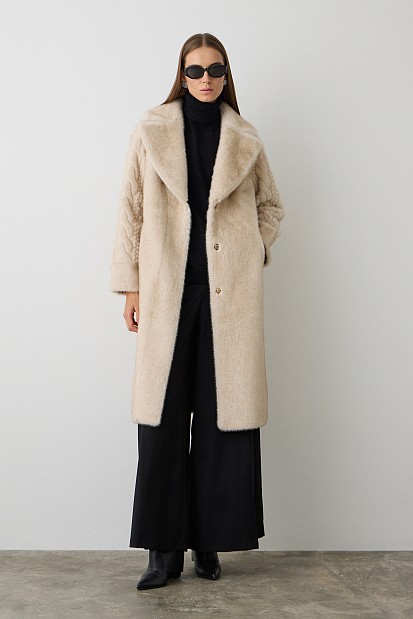 Longline fur with braid design