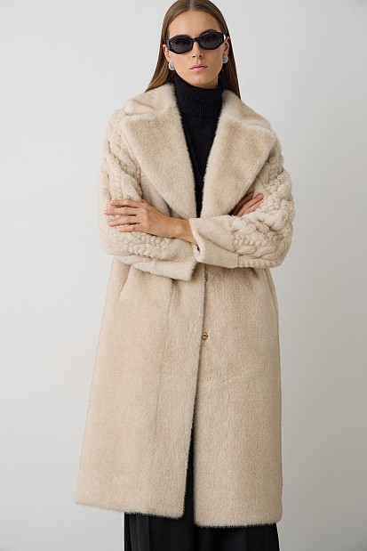 Longline fur with braid design