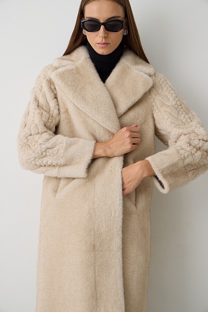 Longline fur with braid design