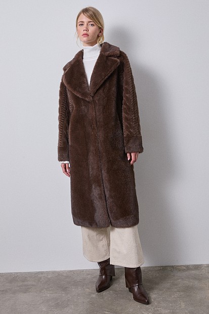 Longline fur with braid design
