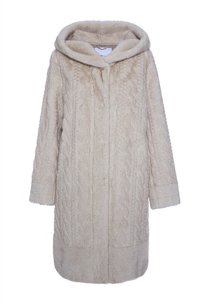 Longline faux fur coat