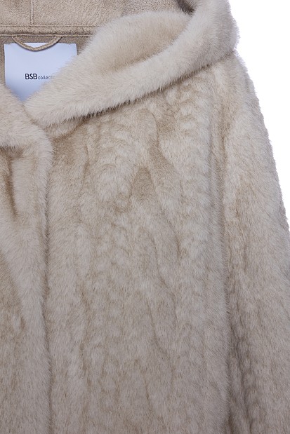 Longline faux fur coat
