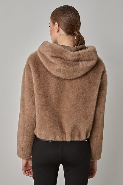 Furry hooded jacket