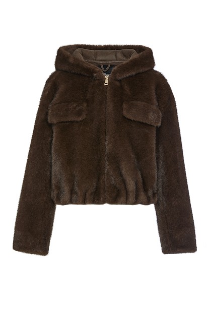 Furry hooded jacket