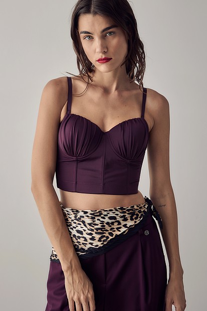 Satin bustier