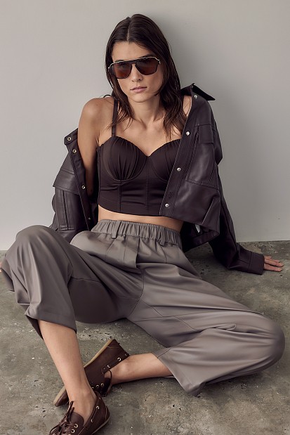 Satin bustier