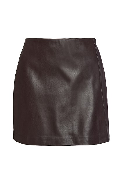 Leather look skorts