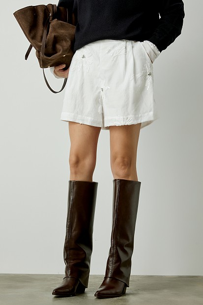 Embroidered shorts