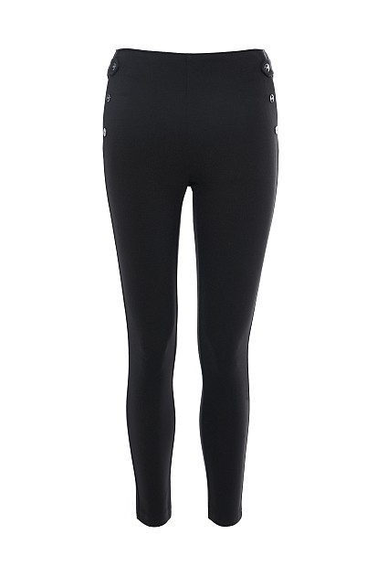 Leggings with buttons on the side