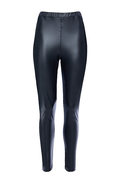 Basic leather look leggings
