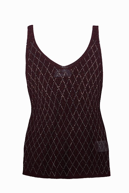 Αμάνικο τοπ με λούρεξ και στρας