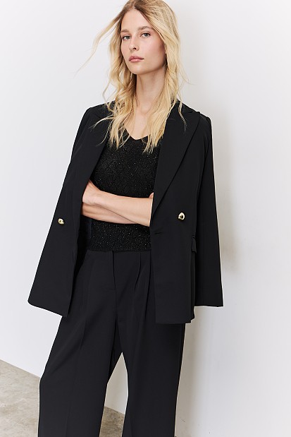 Αμάνικο τοπ με λούρεξ και στρας