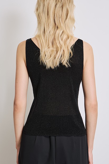 Αμάνικο τοπ με λούρεξ και στρας