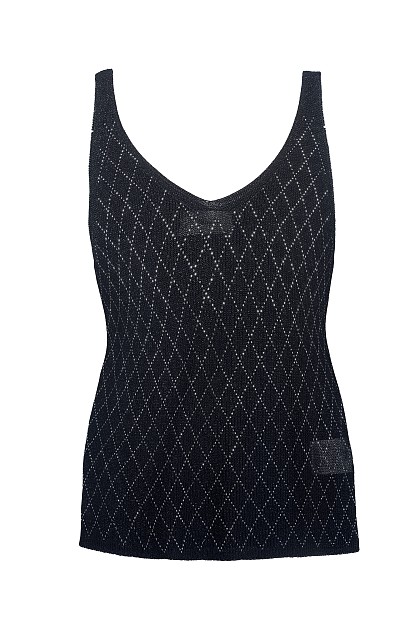 Αμάνικο τοπ με λούρεξ και στρας