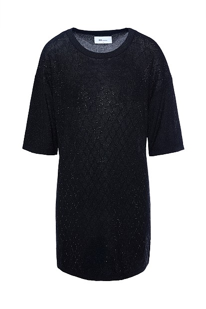 Μακριά μπλούζα με στρας και λούρεξ