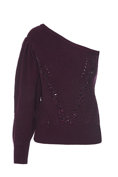 Sweater with one shoulder