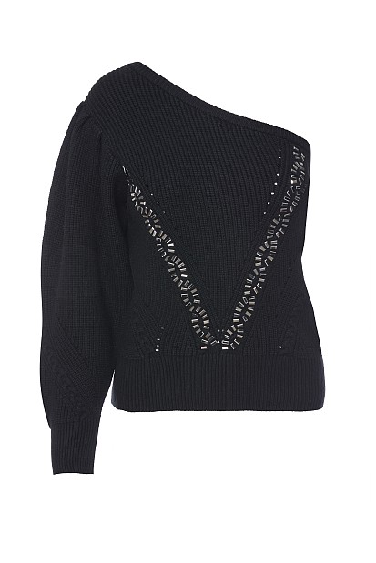 Sweater with one shoulder