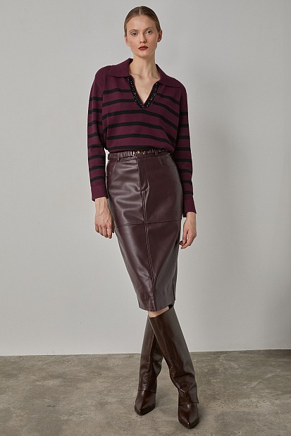V neck stiped sweater