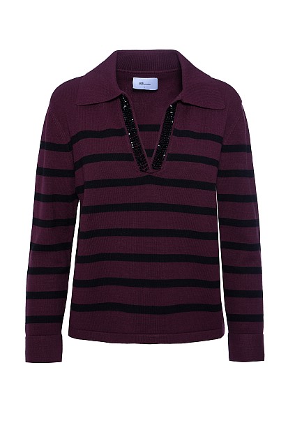 V neck stiped sweater