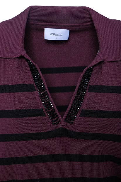V neck stiped sweater