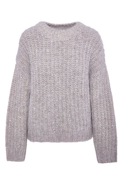 Knitted sequined sweater