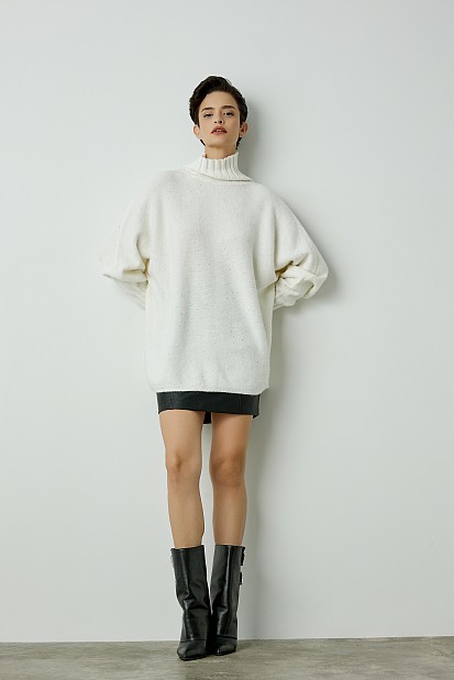 Oversized sequined sweater