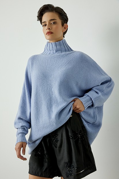 Oversized sequined sweater