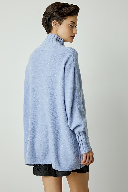 Oversized sequined sweater