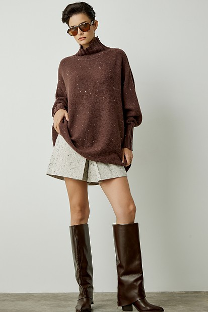 Oversized sequined sweater