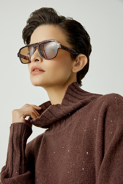 Oversized sequined sweater