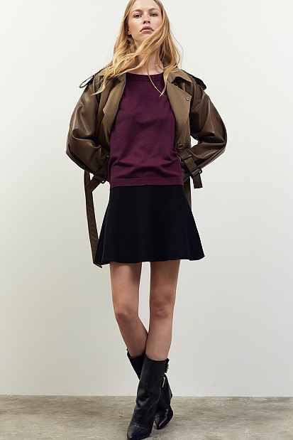 Sweater with 3/4 sleeves