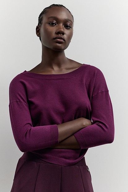 Sweater with 3/4 sleeves