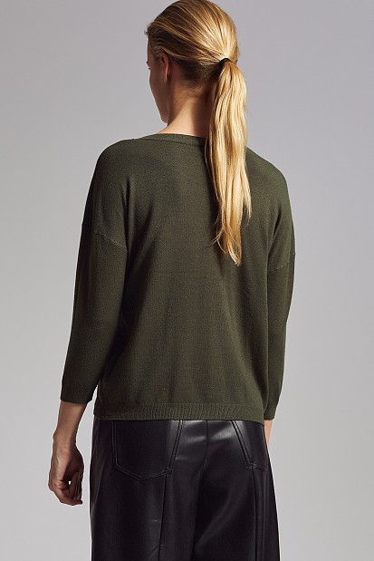 Sweater with 3/4 sleeves