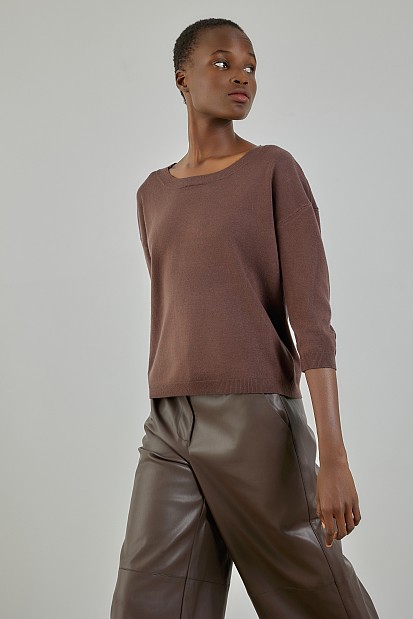 Sweater with 3/4 sleeves