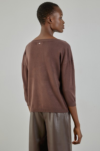 Sweater with 3/4 sleeves