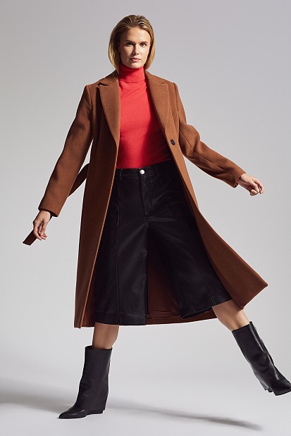 Πουλόβερ ζιβάγκο με βολανάκι στα μανίκια