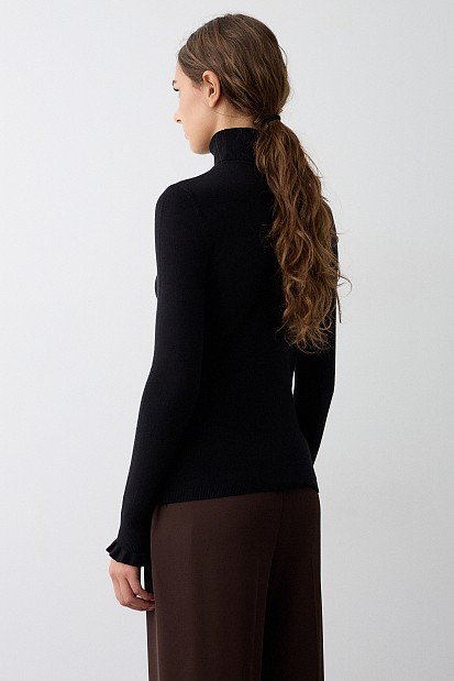 Πουλόβερ ζιβάγκο με βολανάκι στα μανίκια