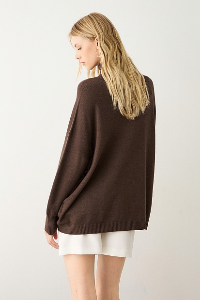 Oversized sweater with turtleneck