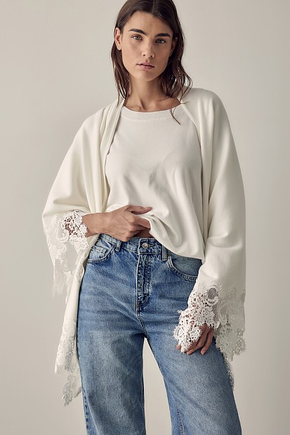 Embroidered poncho