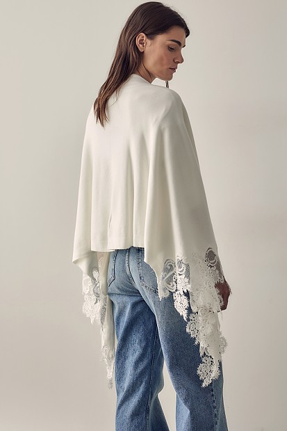 Embroidered poncho