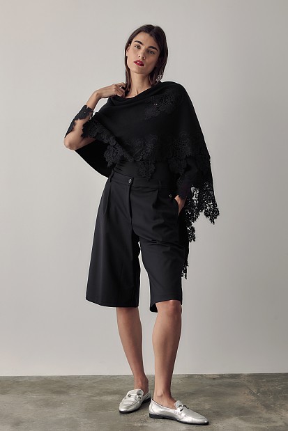 Embroidered poncho