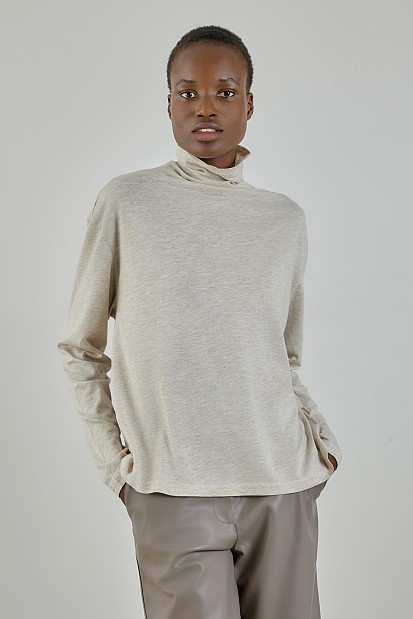 Long sleeves turtleneck blouse