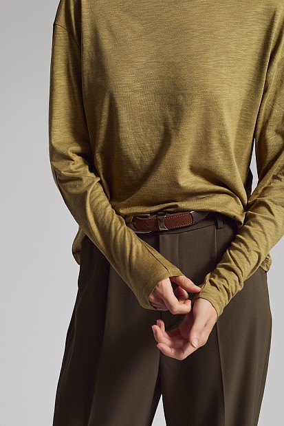 Long sleeves turtleneck blouse