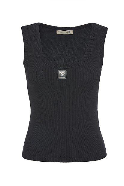 Basic sleeveless rib top
