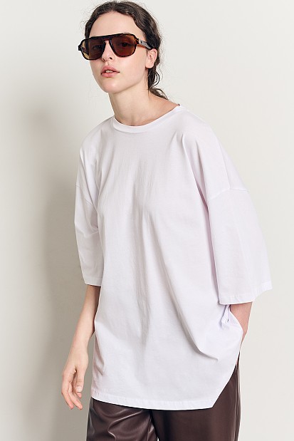 Oversized cotton blouse
